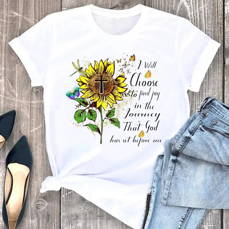 Women Flower Trend Faith Spring Clothing Summer Top Clothes Fashion Short Sleeve Graphic Tee Female Casual Tshirt T-shirt
Women Flower Trend Faith Spring Clothing Summer Top Clothes Fashion Short Sleeve Graphic Tee Female Casual Tshirt T-shirt