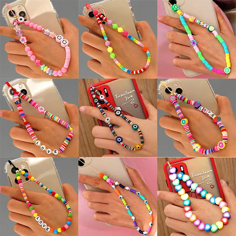 New Multicolor Mobile Phone Chain Handmade Strap Lanyard Beads Smile LOVE Letter Charm Anti-lost Cellphone Case Rope For Women
New Multicolor Mobile Phone Chain Handmade Strap Lanyard Beads Smile LOVE Letter Charm Anti-lost Cellphone Case Rope For Women