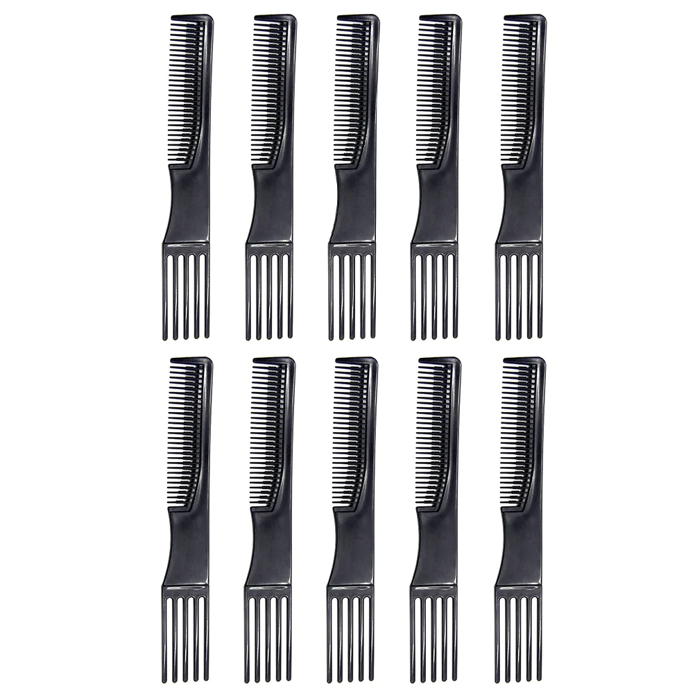 

10 Pcs Five-Fork Hairdressing Comb Long Tooth Beard Braiding Tools Wide Smooth Picks Practical Pp Women Miss Braided