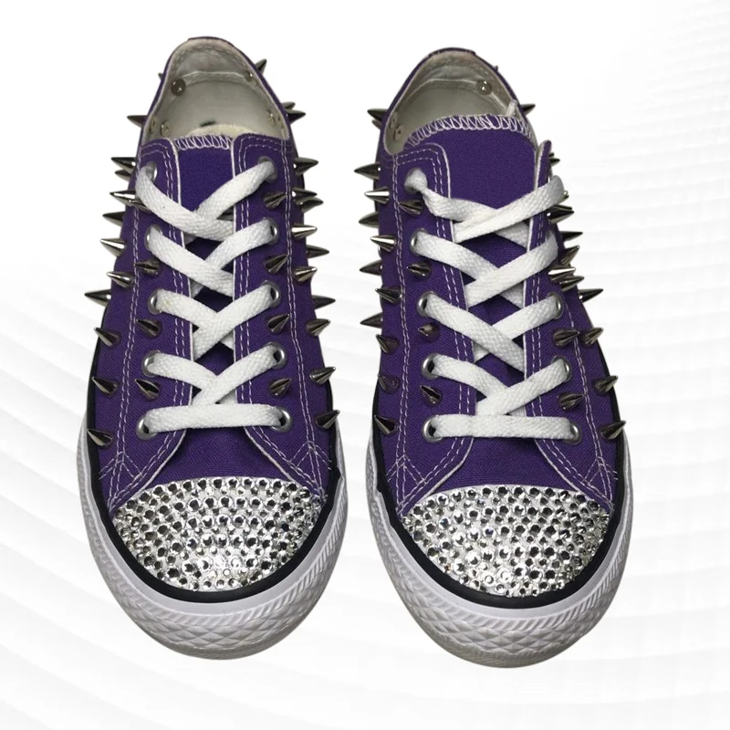 Purple low-top canvas shoes rivet rhinestone street shooting hip-hop comfortable handmade rivet vulcanized shoes 35-41
Purple low-top canvas shoes rivet rhinestone street shooting hip-hop comfortable handmade rivet vulcanized shoes 35-41