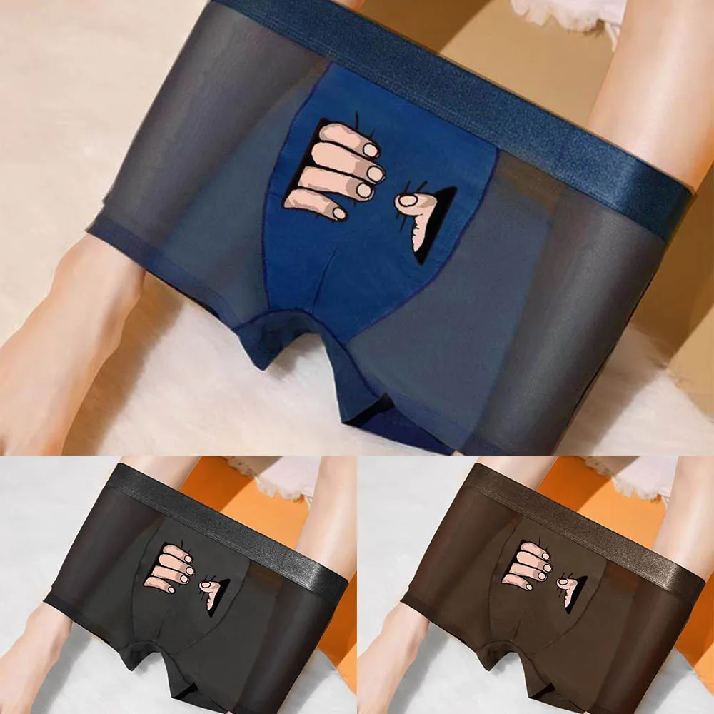Funny Cartoon Underwear Men Ice Silk Boxer Shorts Sexy Cute Spoof Trunk Male Panties For Lovers Gift
Funny Cartoon Underwear Men Ice Silk Boxer Shorts Sexy Cute Spoof Trunk Male Panties For Lovers Gift