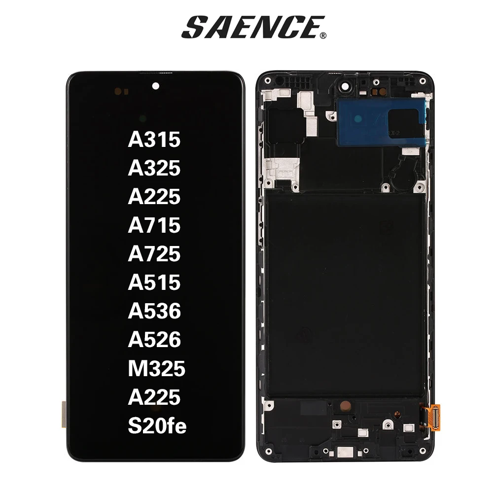 For Samsung AMOLEDA With Frame A315 A515 A325 A225 A715/725 A536 A526/525 M325/225 S20fe Display Touch Screen Replacement
For Samsung AMOLEDA With Frame A315 A515 A325 A225 A715/725 A536 A526/525 M325/225 S20fe Display Touch Screen Replacement