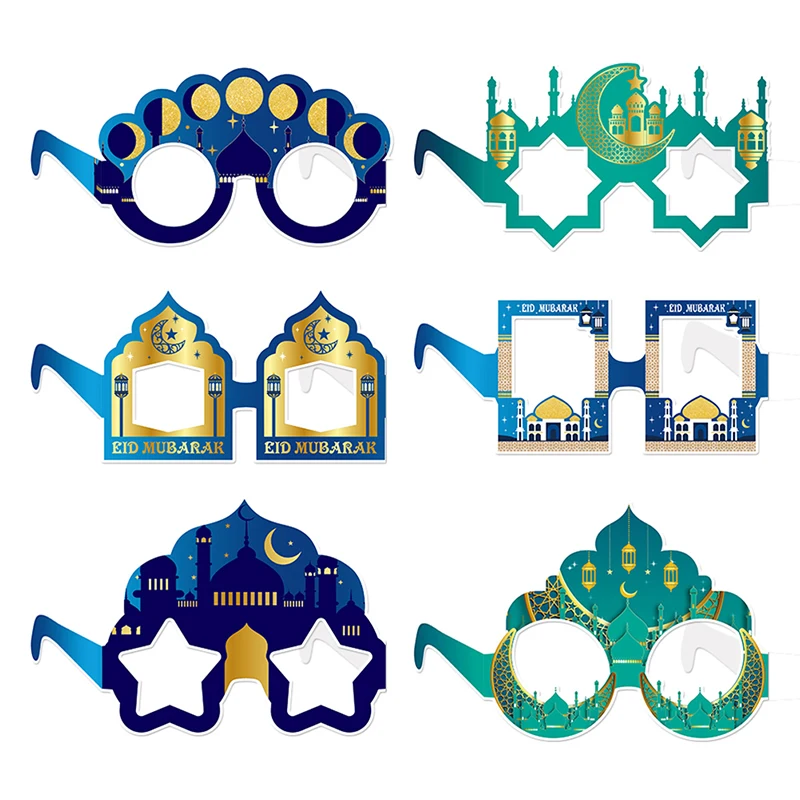 6pcs/set Islamic Lent Paper Glasses EID Theme Party Funny Decorative Glasses Eid AL Adha Mubarak Party Decor Photo Props
6pcs/set Islamic Lent Paper Glasses EID Theme Party Funny Decorative Glasses Eid AL Adha Mubarak Party Decor Photo Props