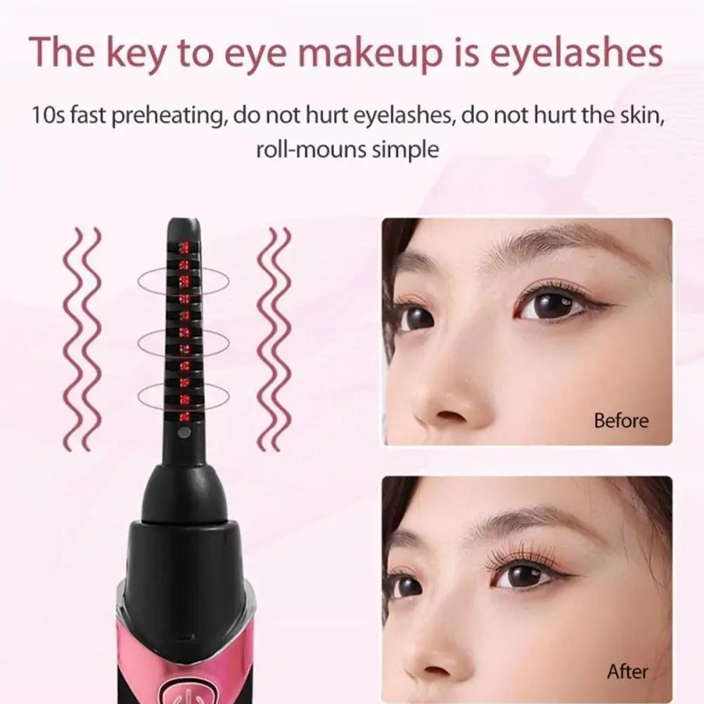 Electric Heated Eyelash Curler USB Charge Makeup Curling Kit Long Lasting Natural Eye Lash Curler Beauty Tools Portable
Electric Heated Eyelash Curler USB Charge Makeup Curling Kit Long Lasting Natural Eye Lash Curler Beauty Tools Portable