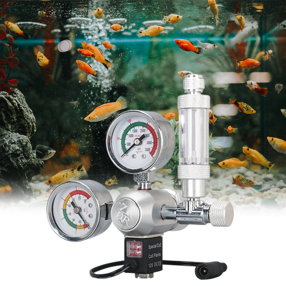 Aquarium CO2 Regulator System Kits with Solenoid Bubble Counter Check Valve Carbon Dioxide Reactor Generator for Plants Growth 
Aquarium CO2 Regulator System Kits with Solenoid Bubble Counter Check Valve Carbon Dioxide Reactor Generator for Plants Growth