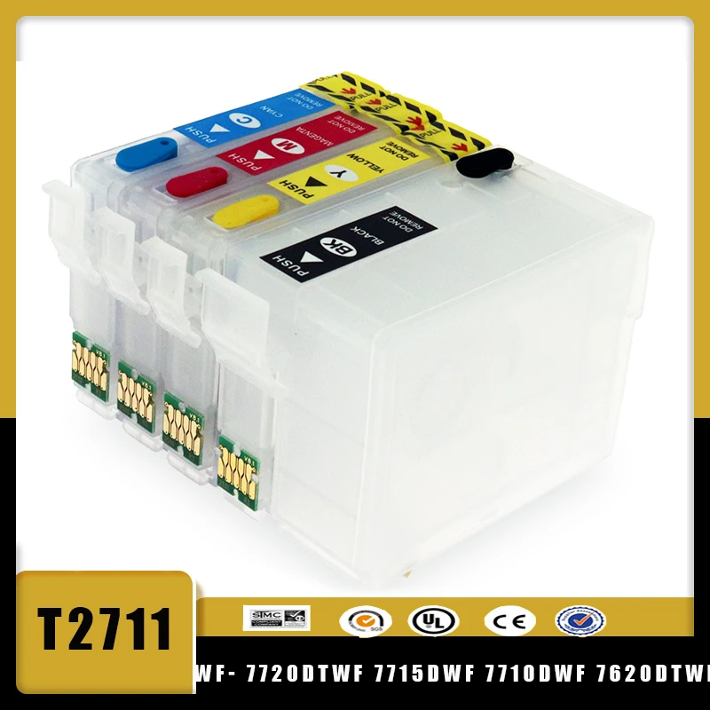 vilaxh 27xl 27 T2711 Refillable Ink Cartridge For Epson WorkForce WF- 7720DTWF 7715DWF 7710DWF 7620DTWF 7610DWF 7210DTW 7110DTW
vilaxh 27xl 27 T2711 Refillable Ink Cartridge For Epson WorkForce WF- 7720DTWF 7715DWF 7710DWF 7620DTWF 7610DWF 7210DTW 7110DTW