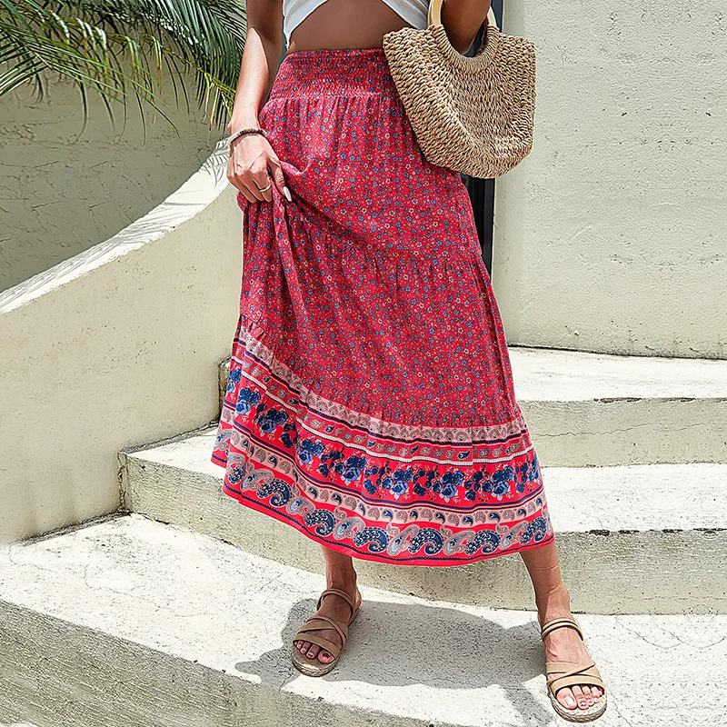 2023 Women Summer New Chic Bohemian Elastic Long Midi Skirt Ethnic Floral Dress Casual Beach BOHO Style
2023 Women Summer New Chic Bohemian Elastic Long Midi Skirt Ethnic Floral Dress Casual Beach BOHO Style