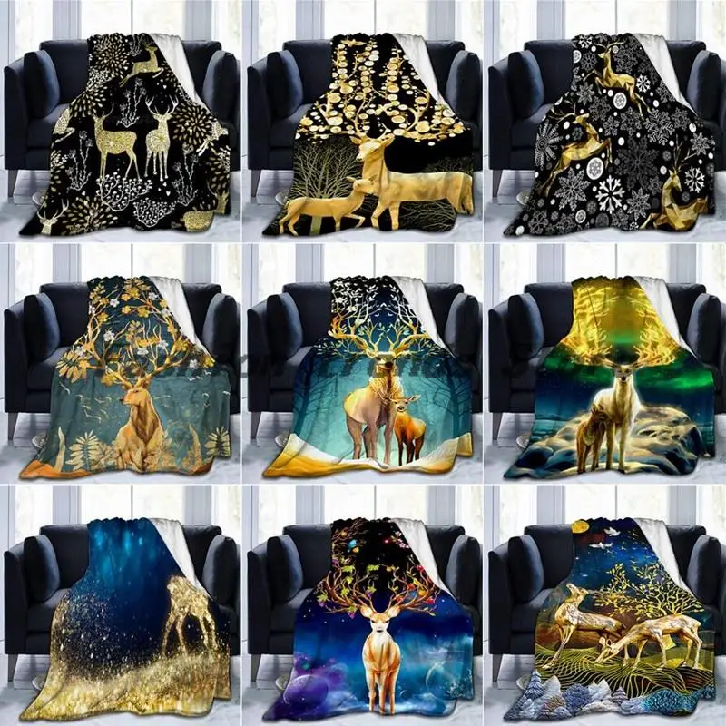 9 Styles Golden Christmas Elk Blanket Flannel Throw Blanket for Bed Sofa Soft Nap Blanket for Adult Kid Christmas Decorations
9 Styles Golden Christmas Elk Blanket Flannel Throw Blanket for Bed Sofa Soft Nap Blanket for Adult Kid Christmas Decorations
