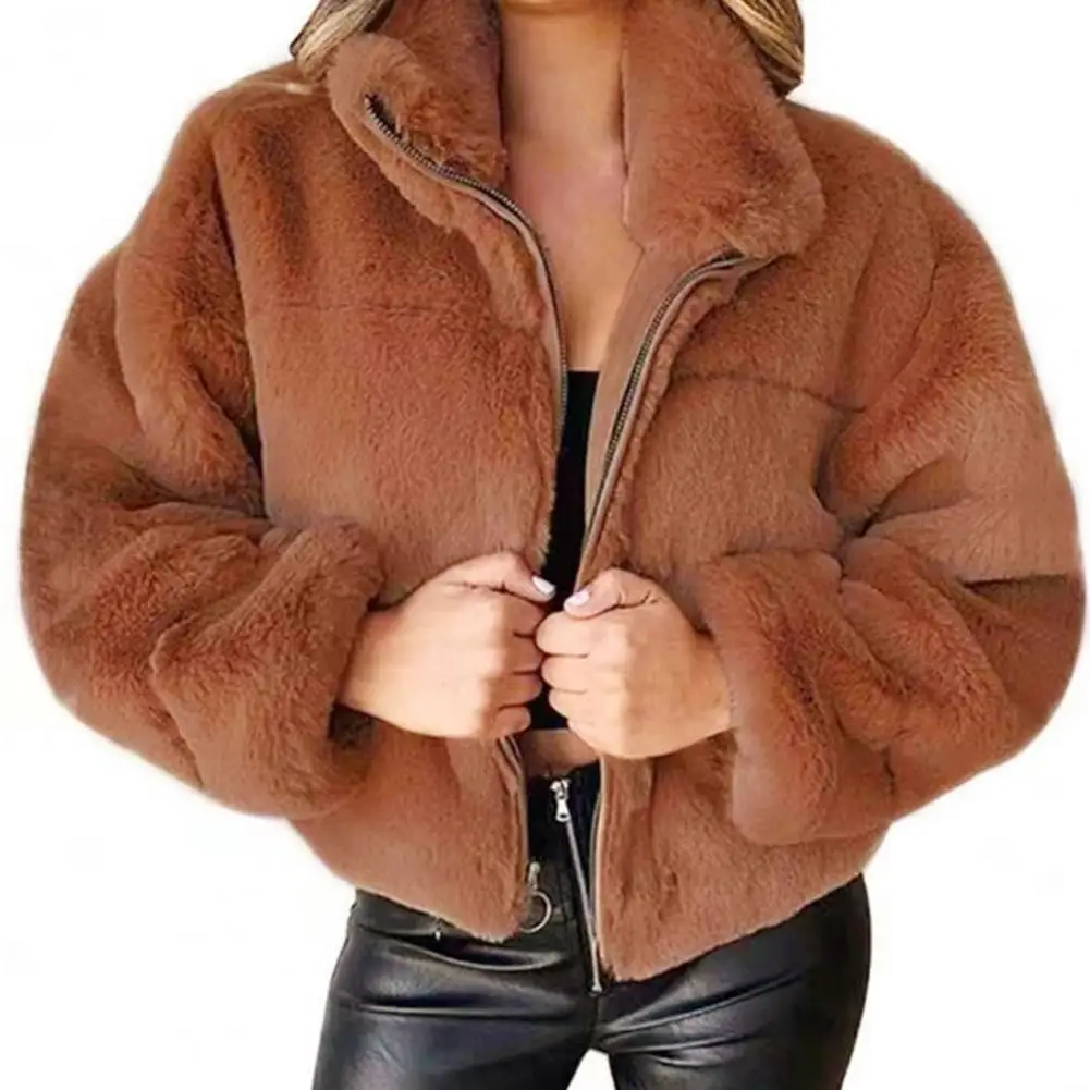 Women Coat Autumn 2022 Solid Color Long Sleeves Lapel Zip Up Short Pattern Thicken Faux Fur Fluffy Jacket Women for Prom
Women Coat Autumn 2022 Solid Color Long Sleeves Lapel Zip Up Short Pattern Thicken Faux Fur Fluffy Jacket Women for Prom