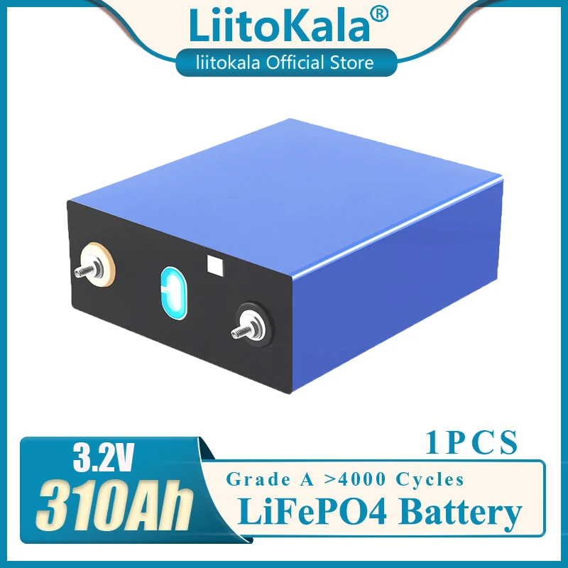 1pcs LiitoKala 3.2V 310AH cells BRAND Lifepo4 battery Grade A DIY 12V 24V Rechargeable Battery Pack EU US Tax Free With Busbars
1pcs LiitoKala 3.2V 310AH cells BRAND Lifepo4 battery Grade A DIY 12V 24V Rechargeable Battery Pack EU US Tax Free With Busbars
