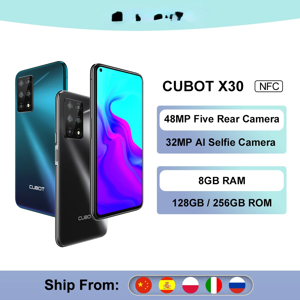 Смартфон X30 8 ГБ, камера 48 МП, селфи 32 МП, NFC, 256 ГБ, экран 6,4 дюйма FHD + Fullview, Android 10
Смартфон X30 8 ГБ, камера 48 МП, селфи 32 МП, NFC, 256 ГБ, экран 6,4 дюйма FHD + Fullview, Android 10