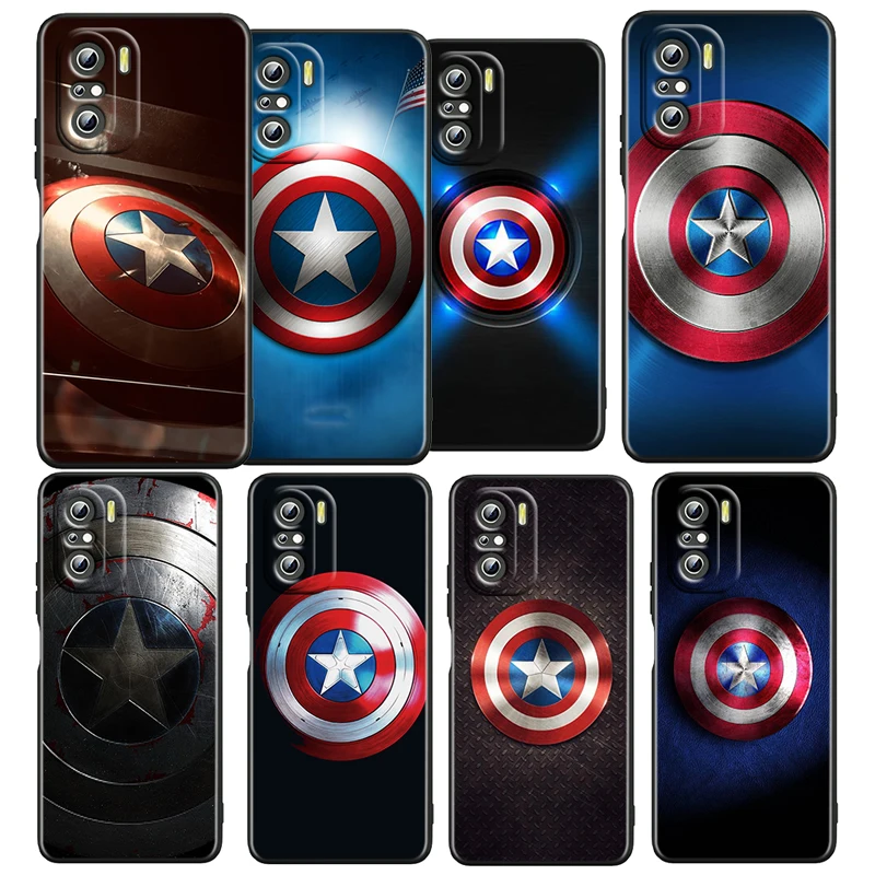 Marvel Captain America Shield For Xiaomi Redmi K50 Gaming Pro 5G 10 9 9A 9C 9T 8 7 6 5 4X TPU Soft Black Phone Case Fundas Coque
Marvel Captain America Shield For Xiaomi Redmi K50 Gaming Pro 5G 10 9 9A 9C 9T 8 7 6 5 4X TPU Soft Black Phone Case Fundas Coque