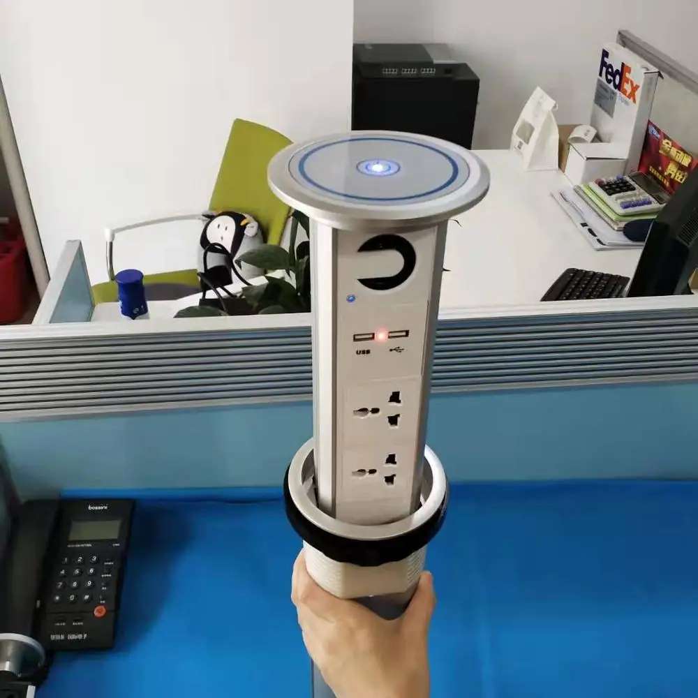 Настольная кухонная Выдвижная розетка с электроприводом со встроенным USB и беспроводной зарядкой/умная розетка с одним касанием
Настольная кухонная Выдвижная розетка с электроприводом со встроенным USB и беспроводной зарядкой/умная розетка с одним касанием