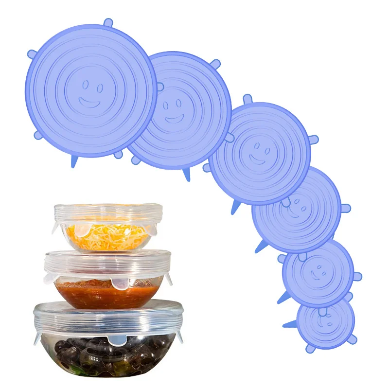 6PCS Silicone Covers Adaptable Silicone Lids Silicone Caps for Food Universal Dish Stretch Lids for Cans Kitchen Accessories
6PCS Silicone Covers Adaptable Silicone Lids Silicone Caps for Food Universal Dish Stretch Lids for Cans Kitchen Accessories