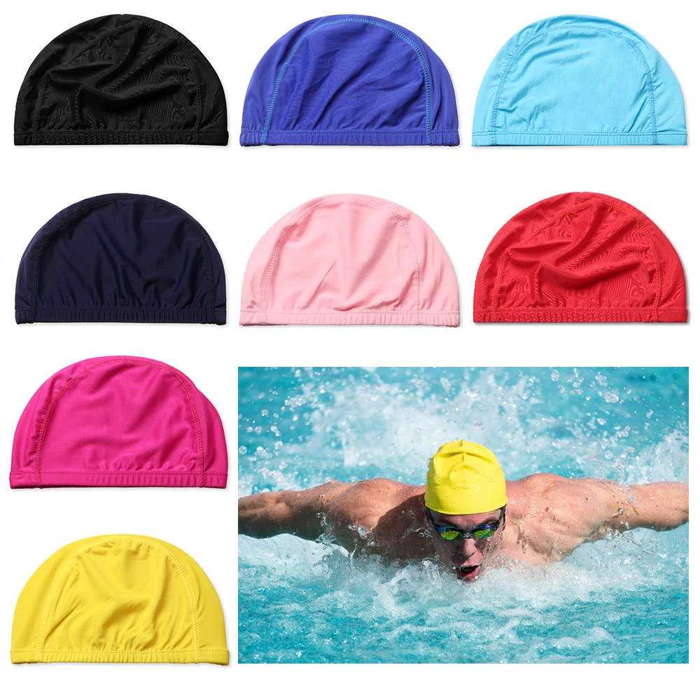 Swimming Cap Elastic Nylon Turban Dome Pool Bathing Hat Sport Accessory Free Size Five-line Design Solid Color Adult Bathing Cap
Swimming Cap Elastic Nylon Turban Dome Pool Bathing Hat Sport Accessory Free Size Five-line Design Solid Color Adult Bathing Cap
