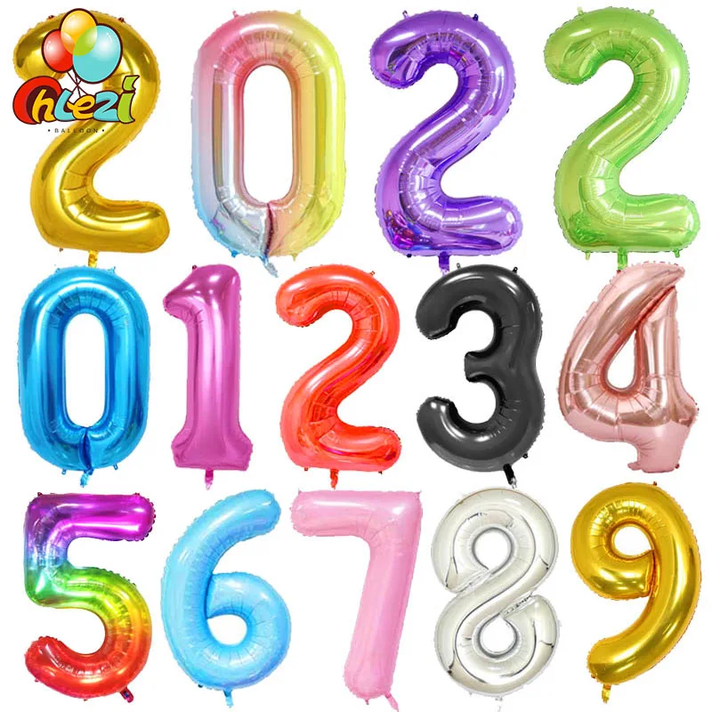 40Inch Big Foil Birthday Balloons Helium Number Balloon 0-9 Happy Birthday Wedding Party Decorations Shower Large Figures Globos
40Inch Big Foil Birthday Balloons Helium Number Balloon 0-9 Happy Birthday Wedding Party Decorations Shower Large Figures Globos