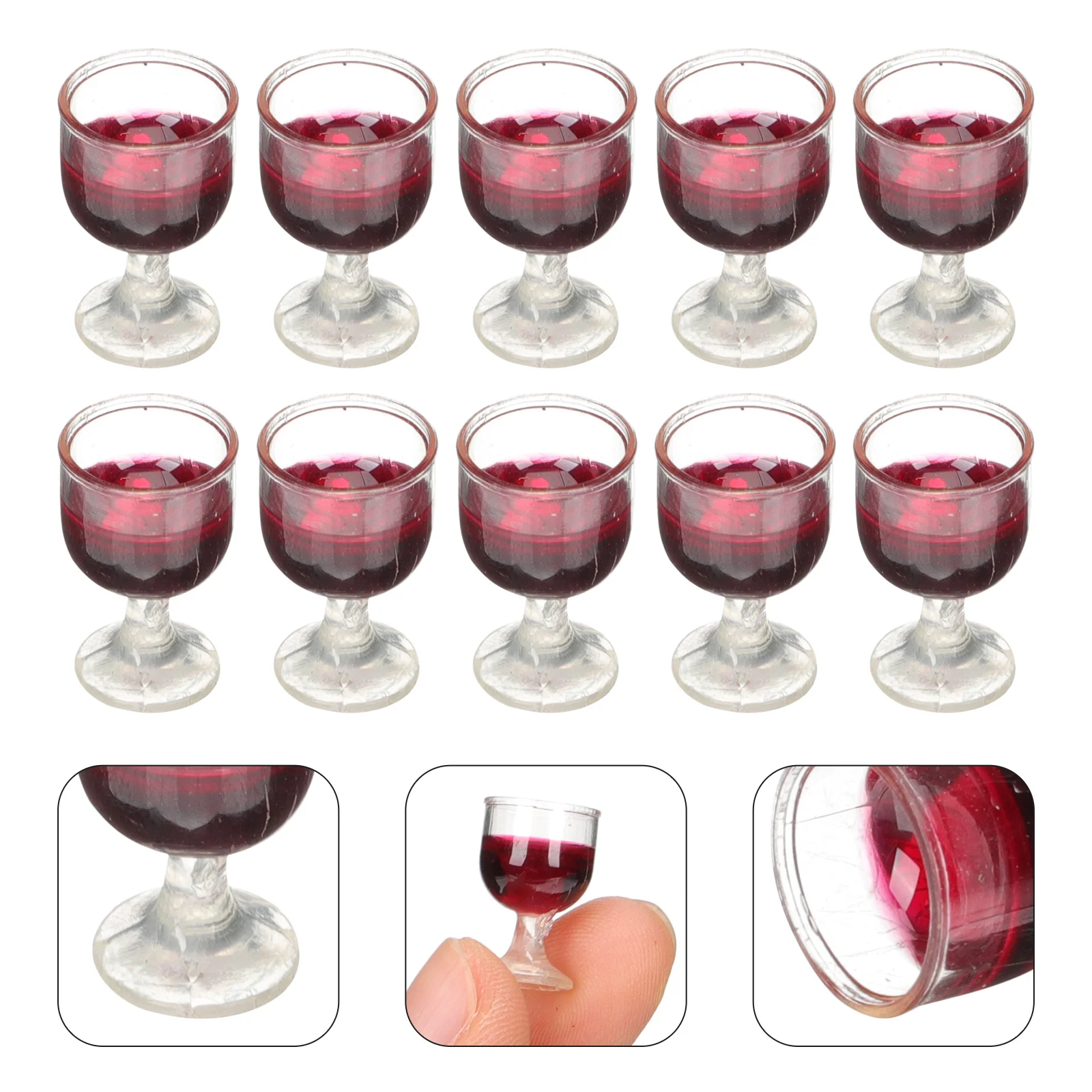 

Dollhouse Glass Micro Food Play Props Miniature Decoration Cocktail Cup Gasses Tiny Champagne Glasses Flute Glasswear Drinking