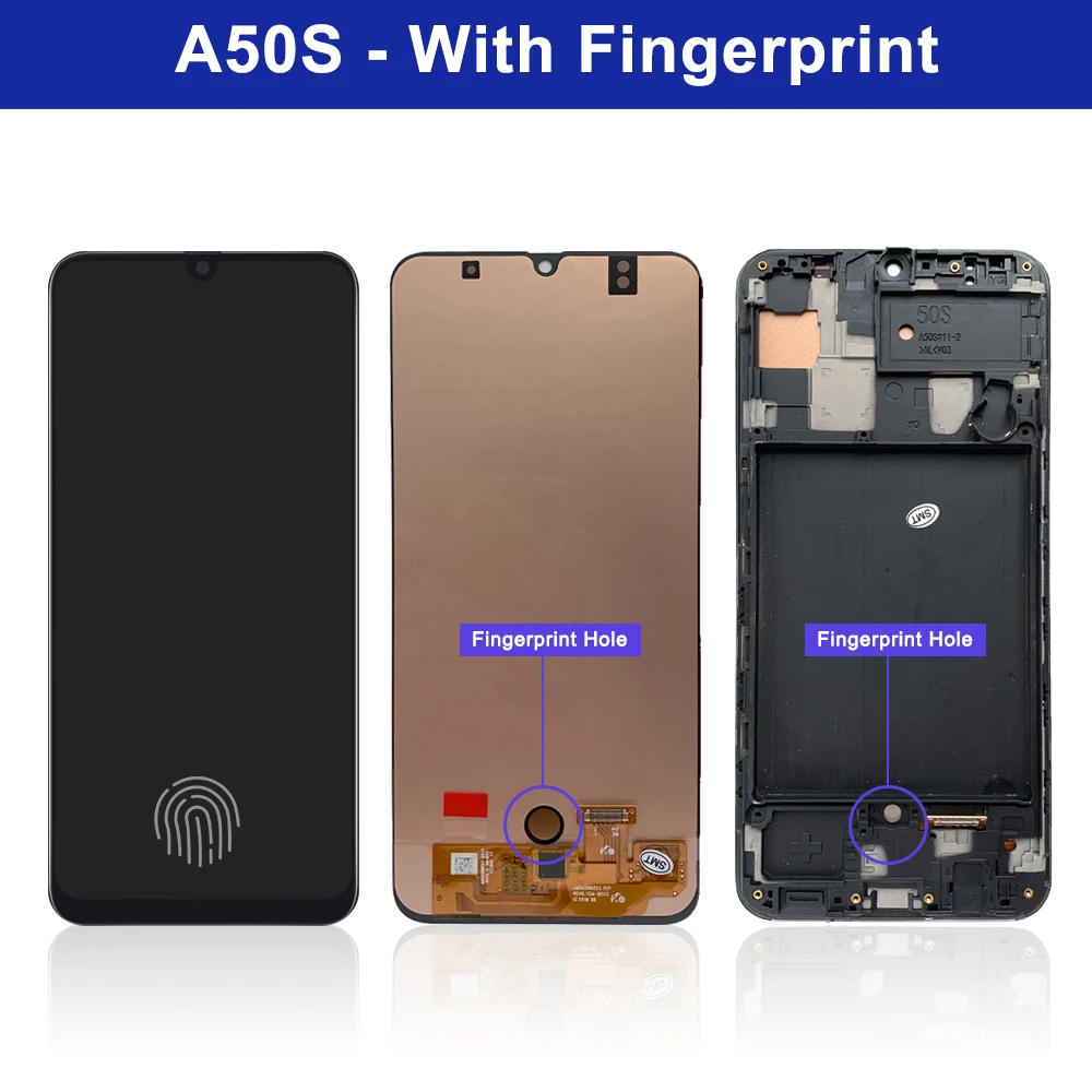 Высококачественный ЖК-дисплей Samsung Galaxy A50s с сенсорным экраном дигитайзер для A507F A507FN
Высококачественный ЖК-дисплей Samsung Galaxy A50s с сенсорным экраном дигитайзер для A507F A507FN
