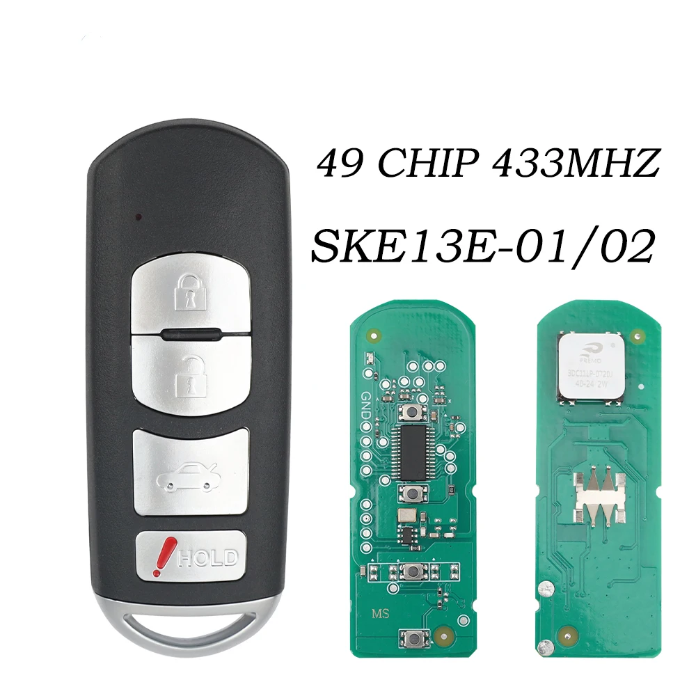 SilKY SKE13E-01/02 Универсальный чип ID49 433 МГц бесконтактный автомобильный ключ дистанционного управления для Mazda 3 6 CX-5 MX-5 CX-3 Axela интеллектуальный дистанционный ключ
SilKY SKE13E-01/02 Универсальный чип ID49 433 МГц бесконтактный автомобильный ключ дистанционного управления для Mazda 3 6 CX-5 MX-5 CX-3 Axela интеллектуальный дистанционный ключ
