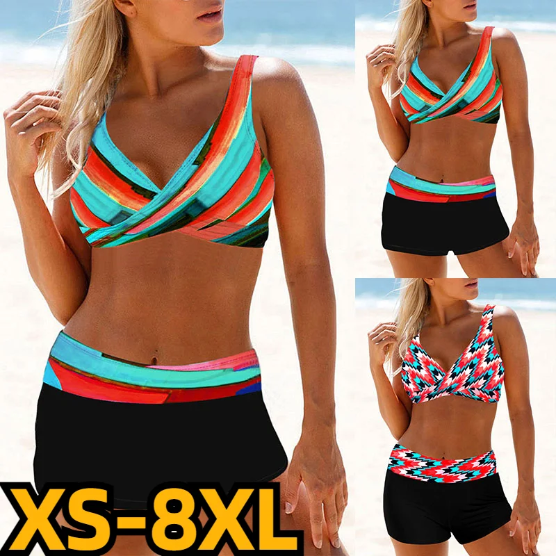 Новинка 2023, женский купальник с высокой талией, новый дизайн, купальник с принтом, комплект из двух предметов, комплект бикини, летняя модная удобная Пляжная одежда 
Новинка 2023, женский купальник с высокой талией, новый дизайн, купальник с принтом, комплект из двух предметов, комплект бикини, летняя модная удобная Пляжная одежда