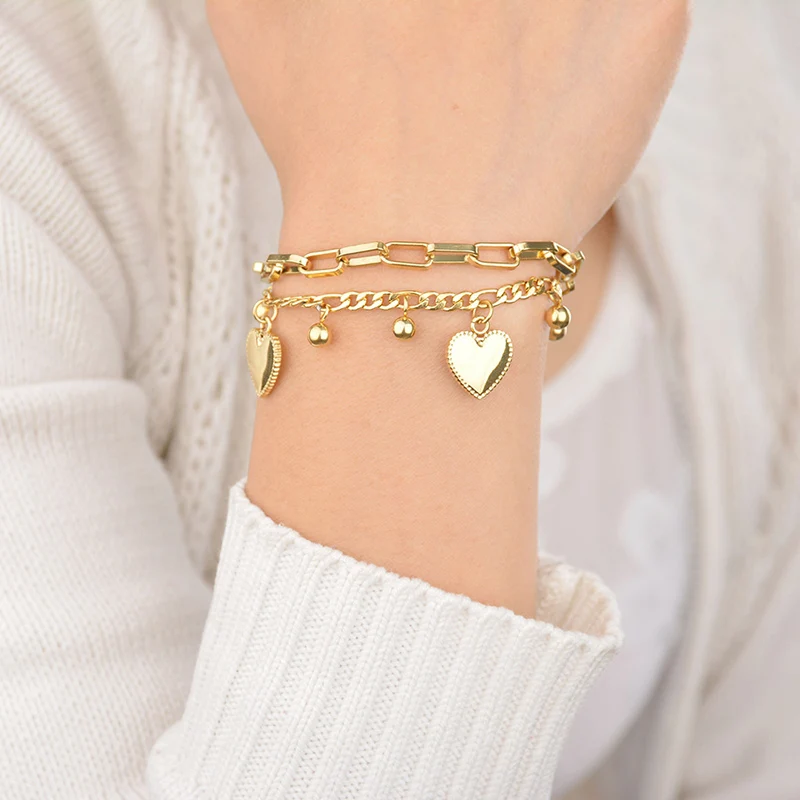 High Quality Stainless Steel Women Pendant Bracelet Trendy Round Pearl Multilayer Link Chain Charm Pulseras Birthday Gift
High Quality Stainless Steel Women Pendant Bracelet Trendy Round Pearl Multilayer Link Chain Charm Pulseras Birthday Gift