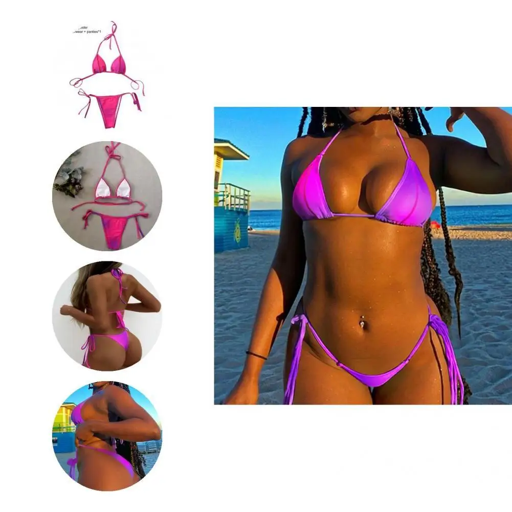 Eye-catching 2 Pcs/Set Chic Slim Fit Summer Bikini Set Exposed Swimwear Set Gradient Color for Holiday
Eye-catching 2 Pcs/Set Chic Slim Fit Summer Bikini Set Exposed Swimwear Set Gradient Color for Holiday