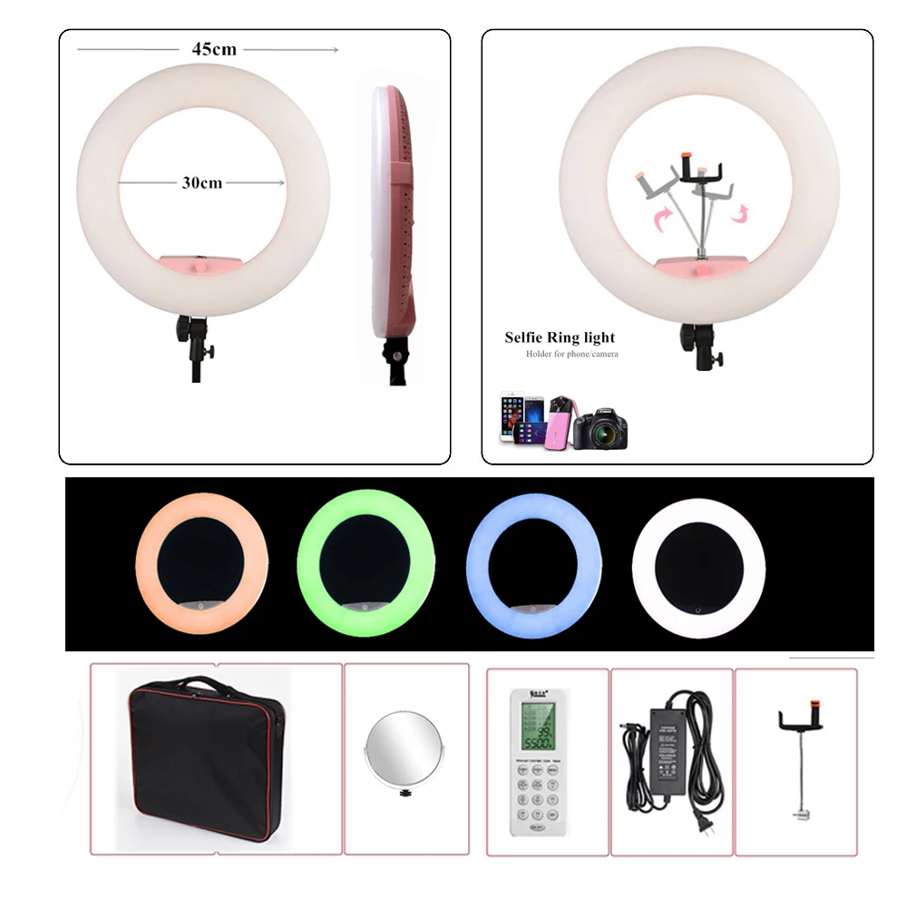 Yidoblo FC-480 RGB APP Ring Light LED Video Light Beauty Nail Skin Lamp Photography Movie Film Studio Ring Lamp + Tripod + Bag
Yidoblo FC-480 RGB APP Ring Light LED Video Light Beauty Nail Skin Lamp Photography Movie Film Studio Ring Lamp + Tripod + Bag