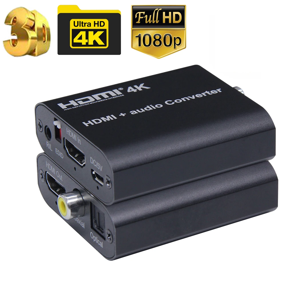 HDMI Audio Extractor Splitter Toslink Spdif Coaxial Audio Converter HDMI OUT Audio HDTV Monitor Extractor 4K@60Hz HDR
HDMI Audio Extractor Splitter Toslink Spdif Coaxial Audio Converter HDMI OUT Audio HDTV Monitor Extractor 4K@60Hz HDR
