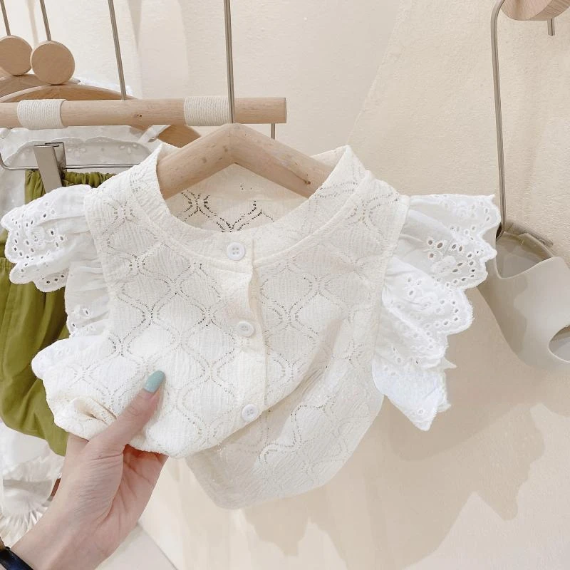 Girls T-Shirt 2023 Summer Children's Shirts Solid Sleeveless Hollow Girls Tops Baby Kids Clothes Sweet Tees for Girl
Girls T-Shirt 2023 Summer Children's Shirts Solid Sleeveless Hollow Girls Tops Baby Kids Clothes Sweet Tees for Girl