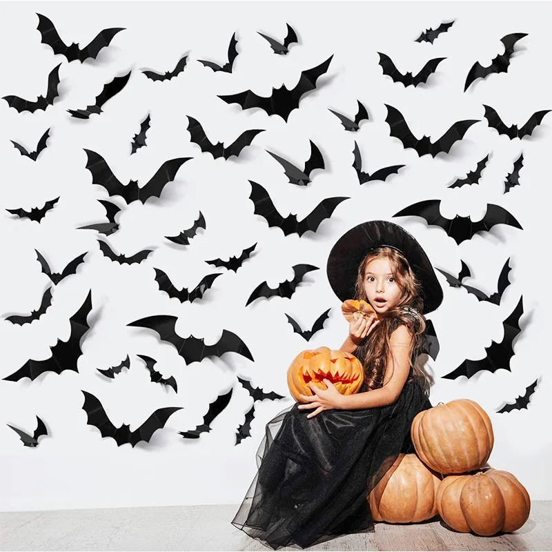12PCS Halloween Decoration 3D Black PVC Bat Halloween Party DIY Decor Bar Room Halloween Party Scary Decos Props Wall Sticker
12PCS Halloween Decoration 3D Black PVC Bat Halloween Party DIY Decor Bar Room Halloween Party Scary Decos Props Wall Sticker