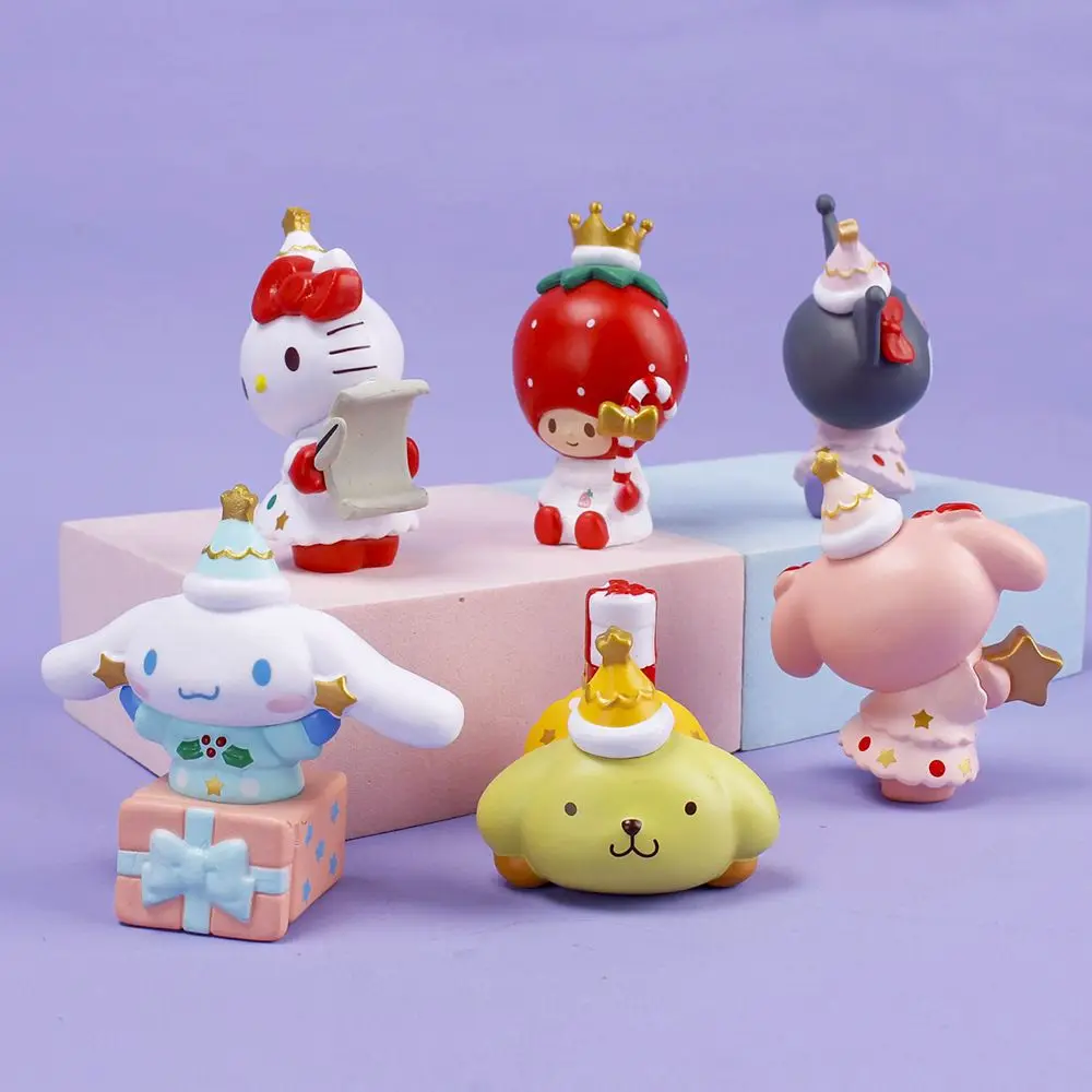 6Pcs/Set Sanrio Hello Kitty Figures Cinnamoroll Kuromi My Melody Christmas Series Cartoon Doll Pvc Model Toy Ornaments Girl Gift
6Pcs/Set Sanrio Hello Kitty Figures Cinnamoroll Kuromi My Melody Christmas Series Cartoon Doll Pvc Model Toy Ornaments Girl Gift