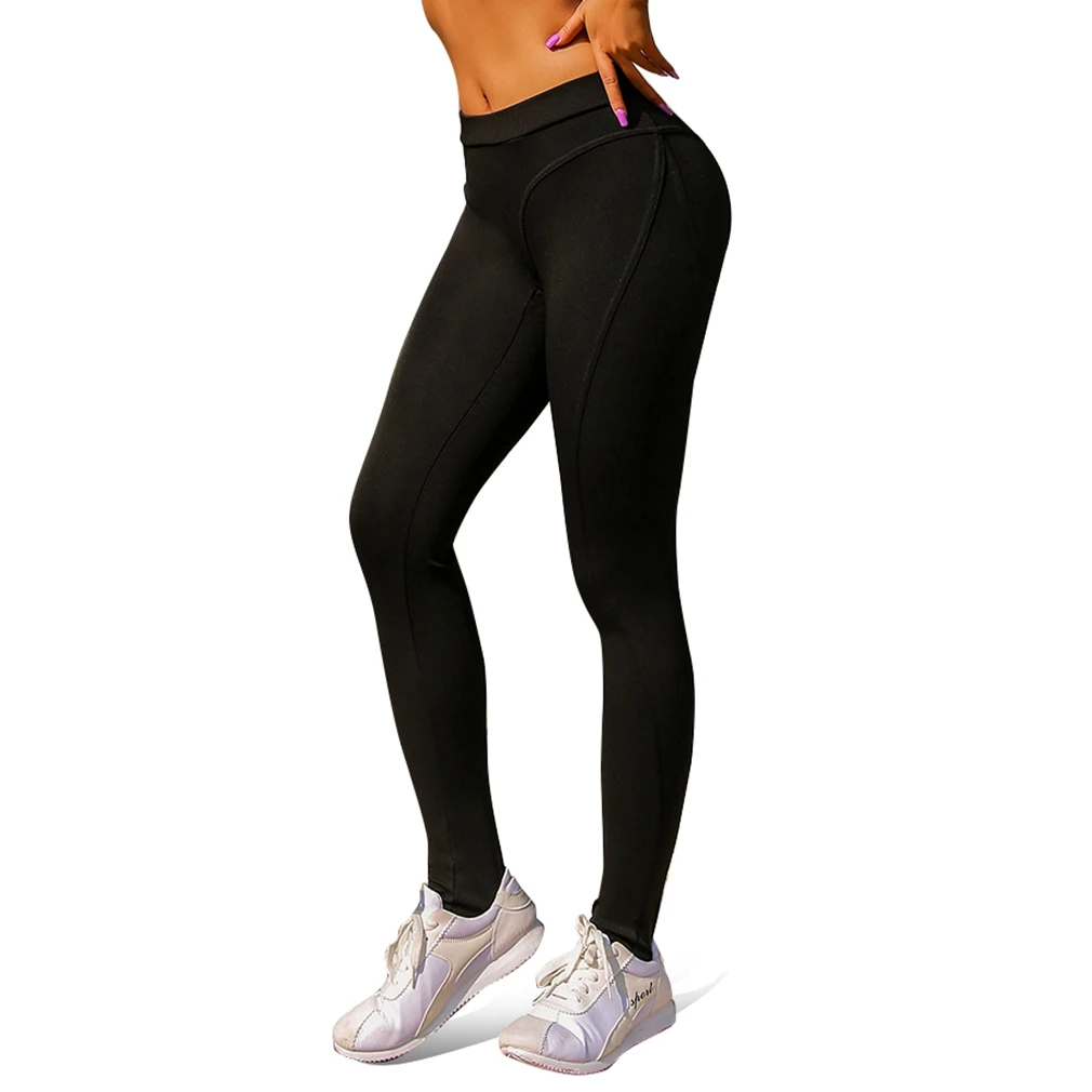 Женские леггинсы с высокой талией, женские спортивные штаны для йоги в стиле диких бедер, черного цвета, размер S