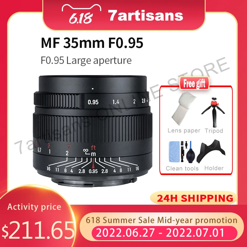 7artisans 7 artisans 35mm F0.95 Large Aperture Portrait Lens for Sony E A6600 Fuji FX Canon EF-M M6 Nikon Z Z9 M4/3 Mount DC-S1
7artisans 7 artisans 35mm F0.95 Large Aperture Portrait Lens for Sony E A6600 Fuji FX Canon EF-M M6 Nikon Z Z9 M4/3 Mount DC-S1