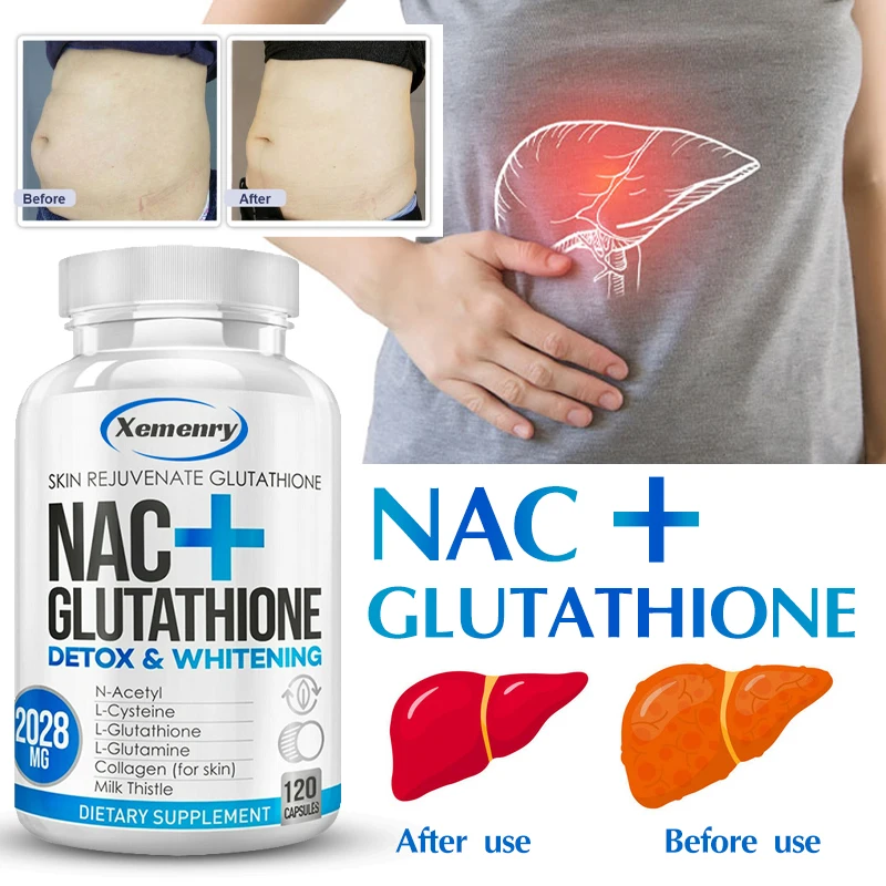 

With Milk Thistle Extract - Kidney Liver Support, Cleanse Detox & Repair Capsules, NAC Supplement, Antioxidant 120 Capsules