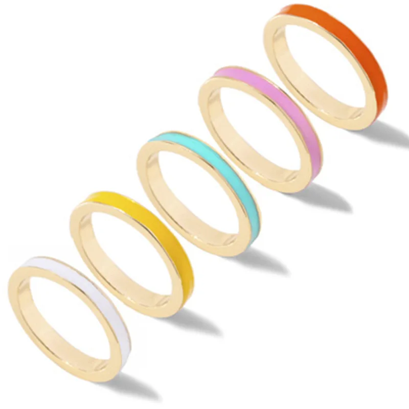 Milangirl 5 Pcs/Set Fashion Women Multicolor Enamel Stacking Midi Ring Party Ring Multicolor Simple Small Jewelry Ring Wholesale
Milangirl 5 Pcs/Set Fashion Women Multicolor Enamel Stacking Midi Ring Party Ring Multicolor Simple Small Jewelry Ring Wholesale