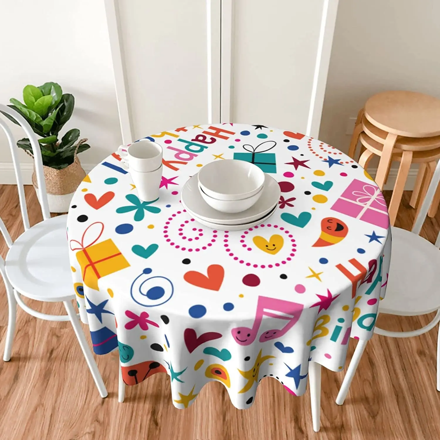 Birthday Tablecloth Round 60 Inches Colorful Table Cloths for Party Waterproof Fabric Cute Cartoon Small Tablecloths Decorative
Birthday Tablecloth Round 60 Inches Colorful Table Cloths for Party Waterproof Fabric Cute Cartoon Small Tablecloths Decorative