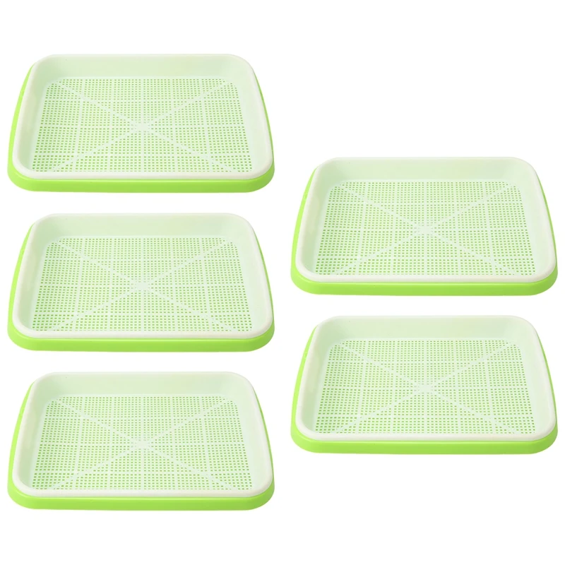 5Pcs Seed Sprouter Tray Nursery Tray Seed Germination Tray Healthy Wheatgrass Seeds Grower Trays For Garden Home Office
5Pcs Seed Sprouter Tray Nursery Tray Seed Germination Tray Healthy Wheatgrass Seeds Grower Trays For Garden Home Office