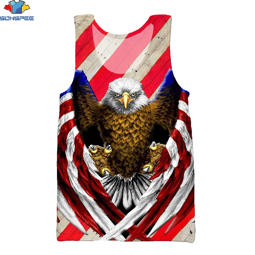 2022 Summer Men Interesting Eagle graphic American flag Tank top Personality Animal Bird Pattern vest Printed trend Top
2022 Summer Men Interesting Eagle graphic American flag Tank top Personality Animal Bird Pattern vest Printed trend Top
