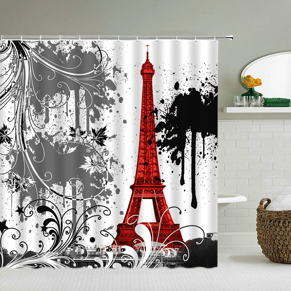 Paris Tower Shower Curtain Waterproof Bathroom Curtain 3d Printing Polyester Cloth with Hooks Decoration Bathroom Screen Curtain
Paris Tower Shower Curtain Waterproof Bathroom Curtain 3d Printing Polyester Cloth with Hooks Decoration Bathroom Screen Curtain
