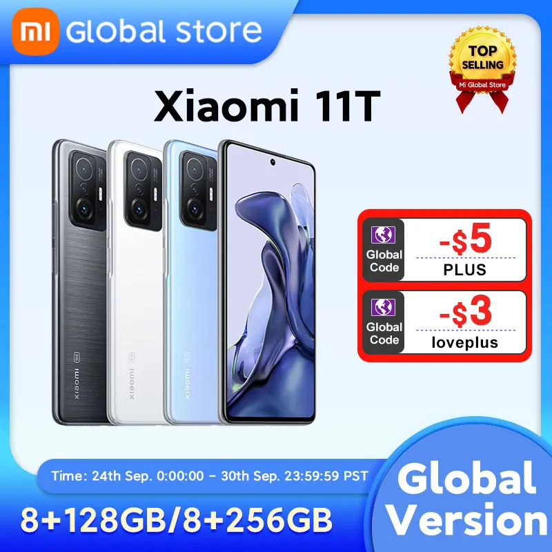 Глобальная версия смартфона Xiaomi 11T 128 ГБ/256 ГБ MediaTek Dimensity 1200-Ultra Octa Core 108MP Camera 5000 мАч
