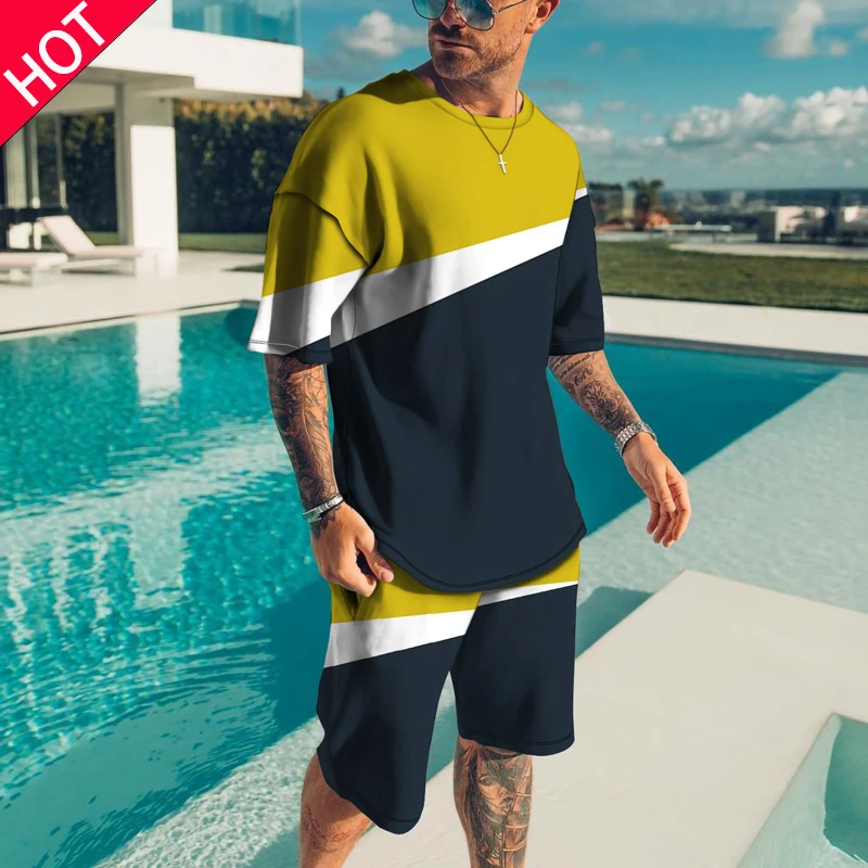 2022 Summer Men's T-shirt Shorts Oversized Jogging Set Man Casual Harajuku Tracksuit Set Round Neck Hip Hop Trend Sports Suit
2022 Summer Men's T-shirt Shorts Oversized Jogging Set Man Casual Harajuku Tracksuit Set Round Neck Hip Hop Trend Sports Suit