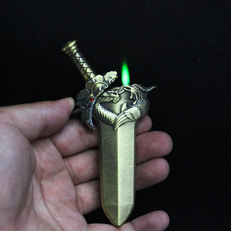 2023 Creative Windproof Sword-Shaped Straight Plug-in Inflatable Metal Cigarette Lighter Smoking Accessories
2023 Creative Windproof Sword-Shaped Straight Plug-in Inflatable Metal Cigarette Lighter Smoking Accessories