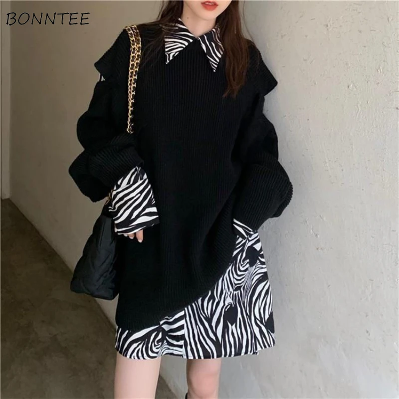 Women Sets Long Sleeve Loose Print Hole Ulzzang Fashion Design Streetwear New Arrival Students College Cozy Ins Hot Sale Mujer 
Women Sets Long Sleeve Loose Print Hole Ulzzang Fashion Design Streetwear New Arrival Students College Cozy Ins Hot Sale Mujer