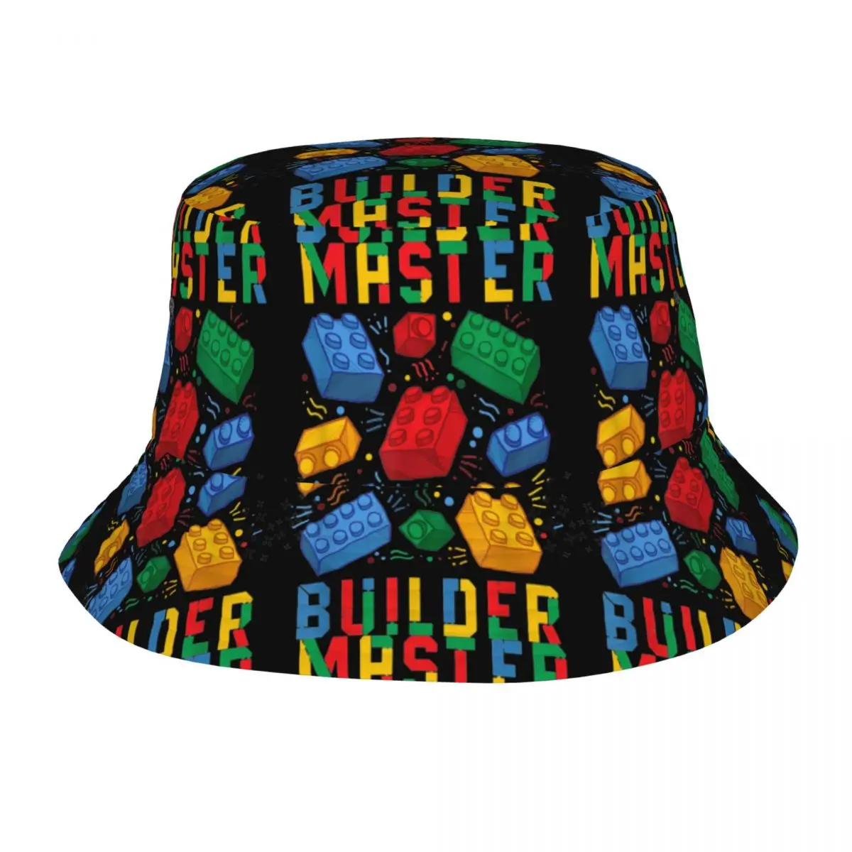 

Brick Builder Blocks Master Builder Bucket Hat Vocation Getaway Headwear Merch Fishing Cap for Outdoor Sport Men Boonie Hat