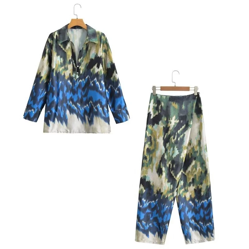 Summer Outfit Women Blouse Pants Set Female Floral Two Piece Long Pants Outfits Street Wear
Summer Outfit Women Blouse Pants Set Female Floral Two Piece Long Pants Outfits Street Wear