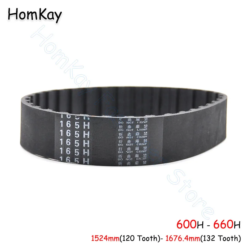 

H Timing Belt Rubber Closed-loop Transmission Belts Pitch 12.7mm No.Tooth 120 121 122 123 124 125 126 128 - 132Pcs width 25 30mm