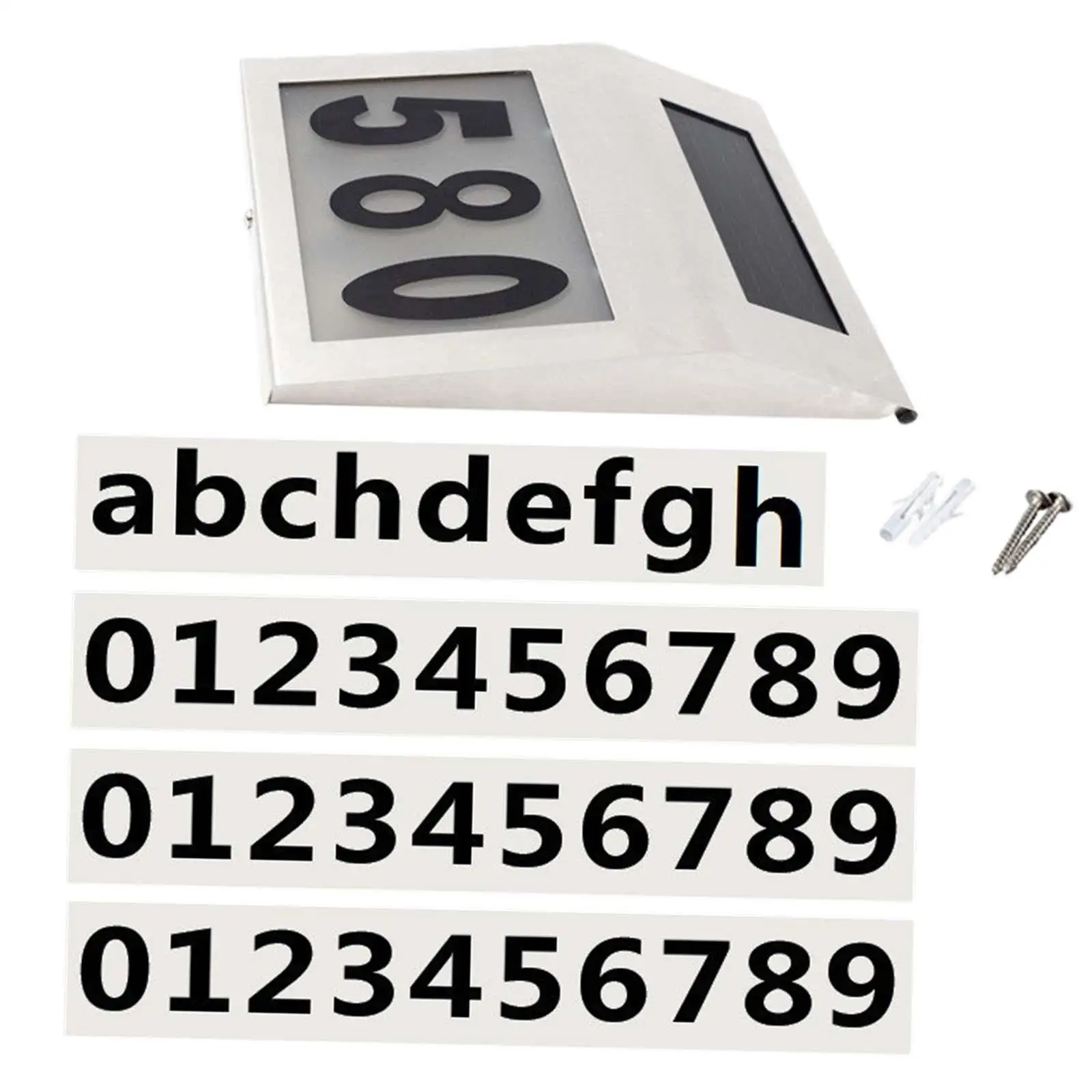 Solar House Number Sign LED Illuminated Waterproof Solar Powered Lighted Address Plaque for Yard Home Outside Garden Driveway
Solar House Number Sign LED Illuminated Waterproof Solar Powered Lighted Address Plaque for Yard Home Outside Garden Driveway