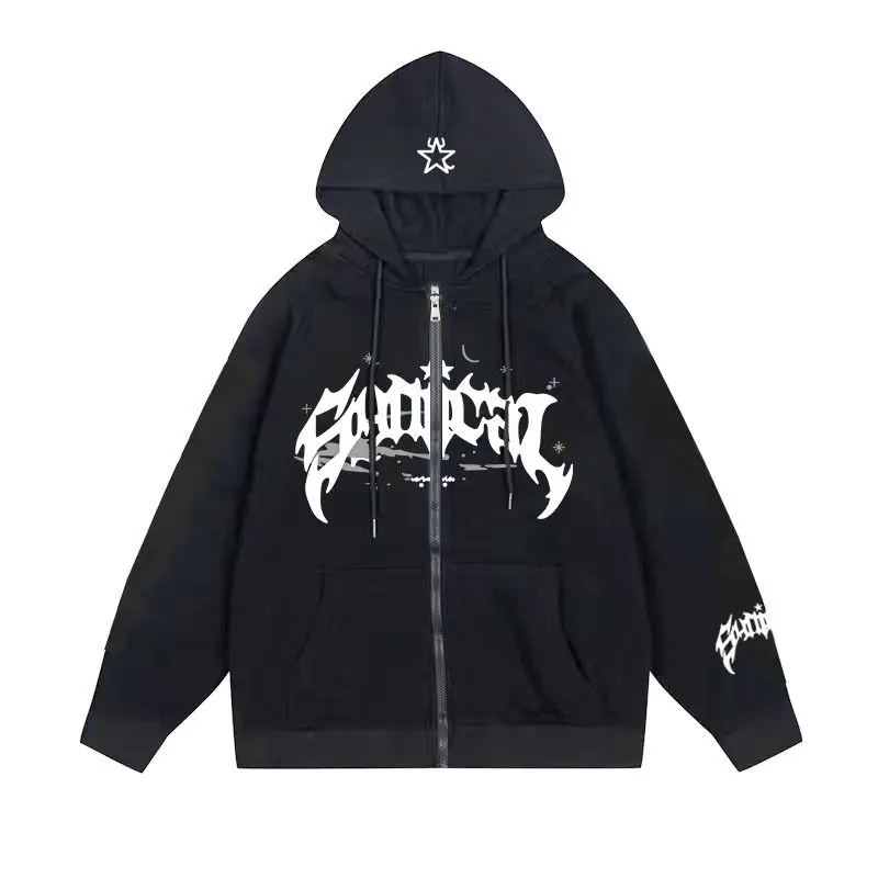 Oversized Letter Print Zipper Hoodie Men Women 2023 New Harajuku Y2K Hip Hop Hooded Sweatshirt Punk Jacket Coat Tops Streetwear
Oversized Letter Print Zipper Hoodie Men Women 2023 New Harajuku Y2K Hip Hop Hooded Sweatshirt Punk Jacket Coat Tops Streetwear