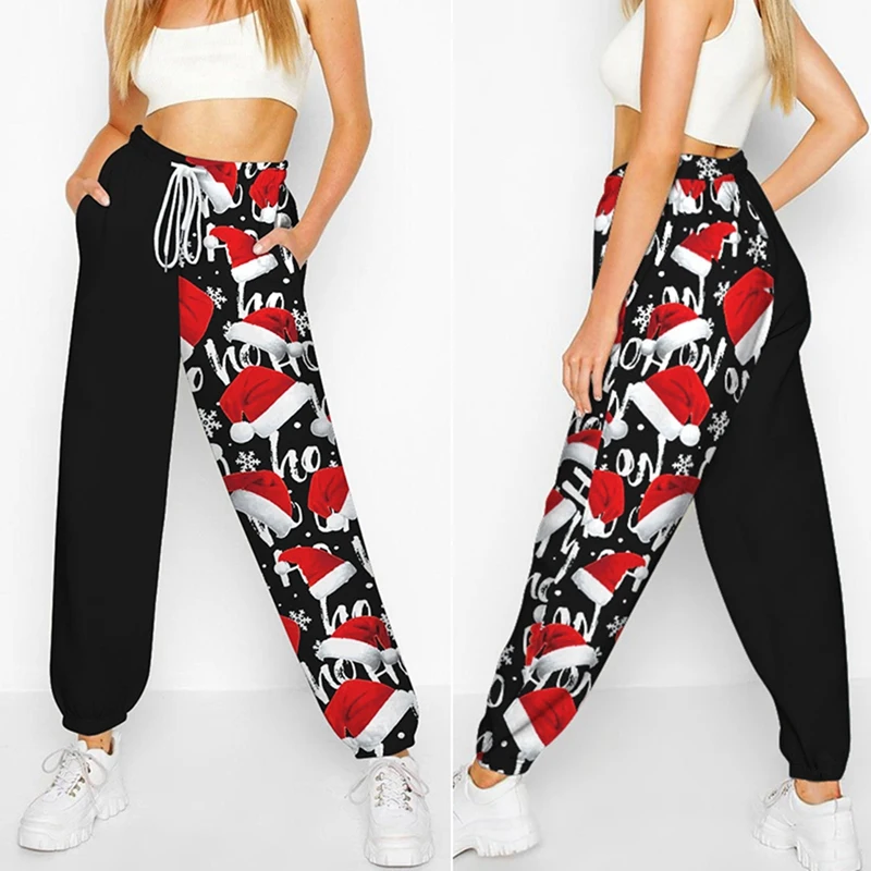 Women's Christmas Digital Printing Women's Tide Brand Street Style Harem Pants Casual Autumn Drawstring Pants Black
Women's Christmas Digital Printing Women's Tide Brand Street Style Harem Pants Casual Autumn Drawstring Pants Black