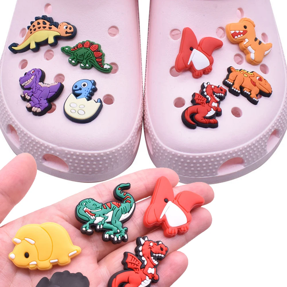 Wholesale 1pcs PVC Shoe Charms for Crocs Dinosaur Badge Women Sandals Buckle Kids Pins Decoration Jeans Accessories X-mas Gift
Wholesale 1pcs PVC Shoe Charms for Crocs Dinosaur Badge Women Sandals Buckle Kids Pins Decoration Jeans Accessories X-mas Gift